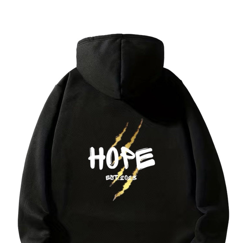 Hope Black Scratch Hoodie