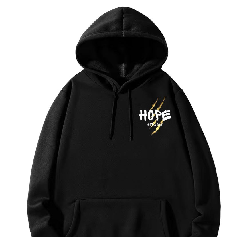 Hope Black Scratch Hoodie